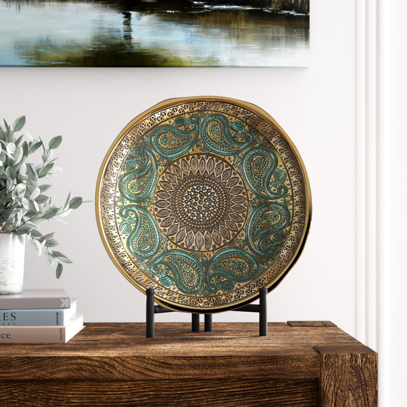 World Menagerie Paisley Round Glass Decorative Bowl & Reviews Wayfair